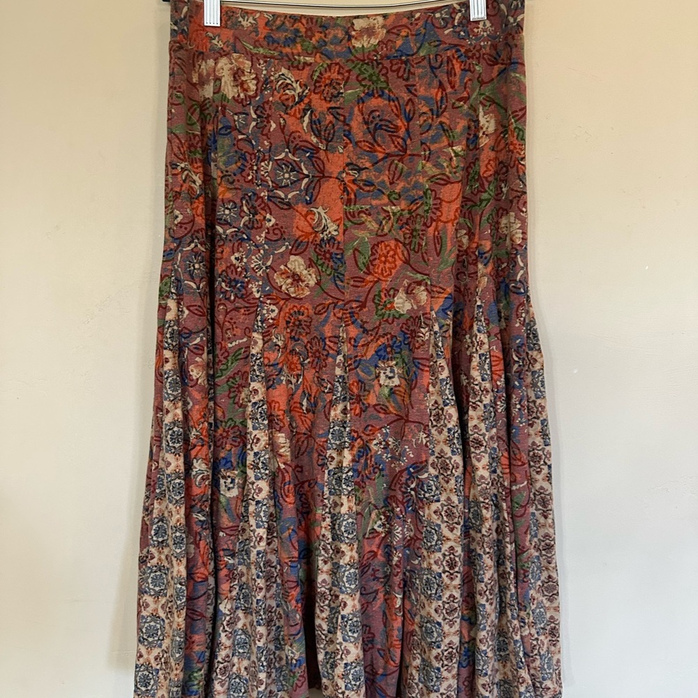 Vintage Coldwater Creek A-Line Skirt -‎ Multicolor Floral - Picture 3 of 7
